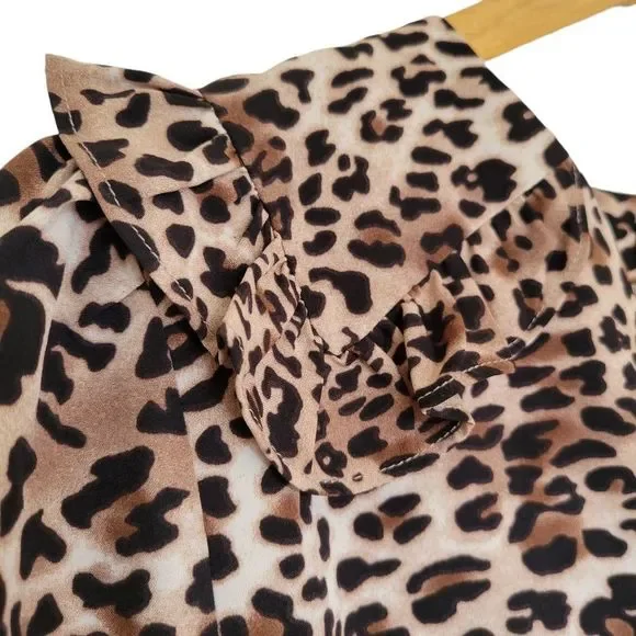 Nasty Gal Leopard Cropped Blouse - Picture 7 of 12